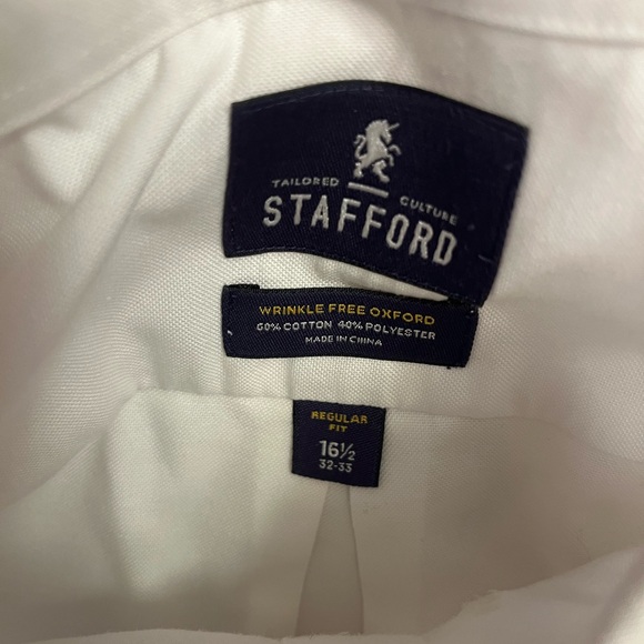 Stafford Classic White Mens Dress Shirt Bundle - Picture 3 of 4